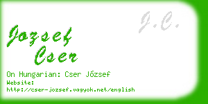 jozsef cser business card